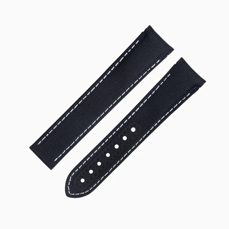 Nylon Leather Watch Strap For Omega Seamaster Planet Ocean 19-22mm Canvas Band