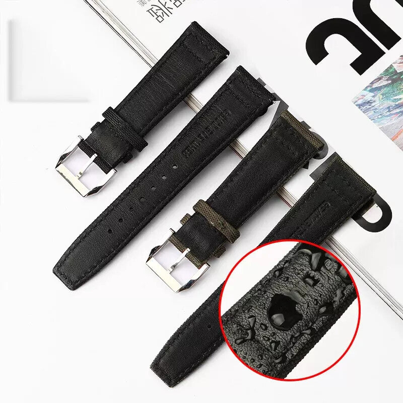 Nylon Genuine Leather Watch Bands for IWC PILOT Portugal 20mm 21mm 22mm Strap
