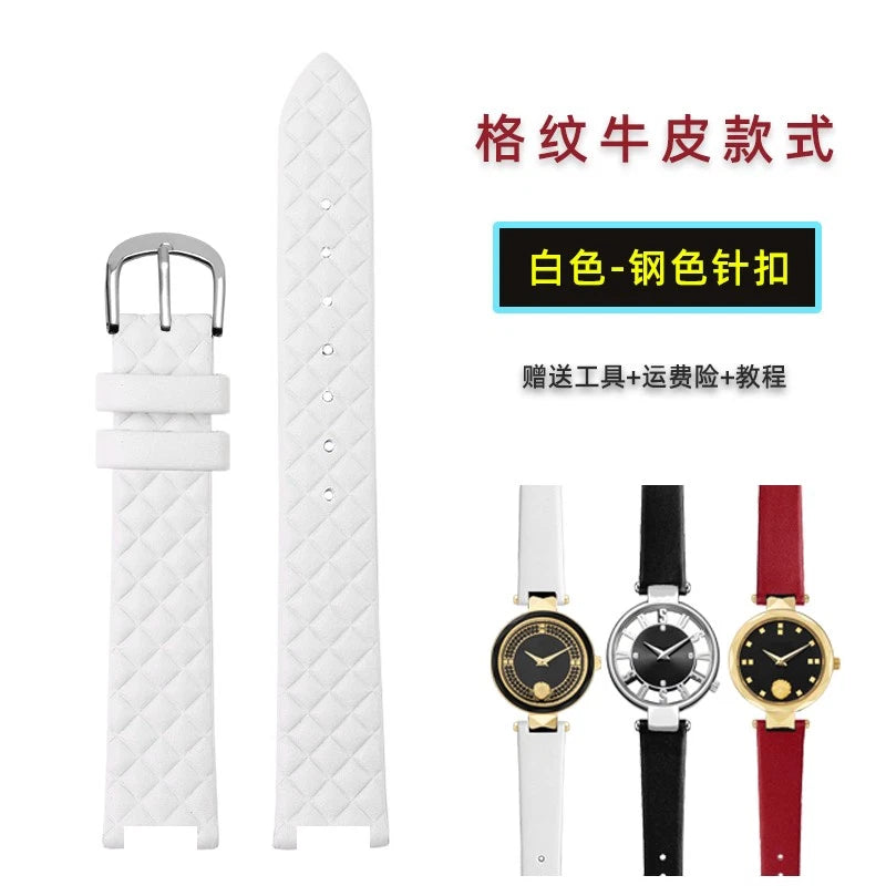Genuine Leather Watchbands Fit for VSPCD2217 VSP490118 VAN050016 Watch Strap