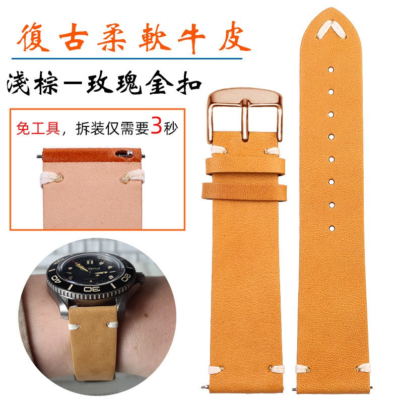 Genuine Leather Watchbands For Gucci YA126497 YA126451 Series Watch Strap 20mm