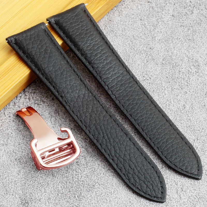 Genuine Leather Watch Strap Fit For Cartier SANTOS Tank Solo 16mm 18mm 20mm 23mm