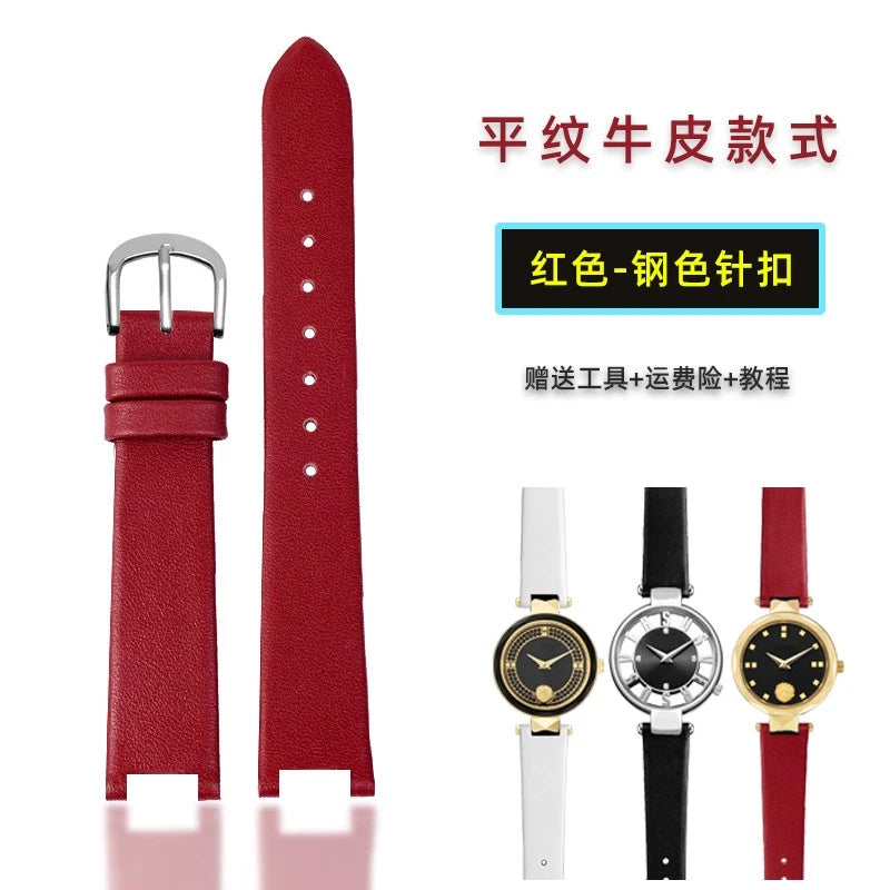 Genuine Leather Watchbands Fit for VSPCD2217 VSP490118 VAN050016 Watch Strap