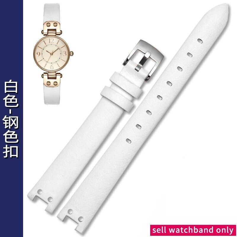 Genuine Leather Watch Straps Fit For Anne Klein Notch AK Simple Elegant Belts