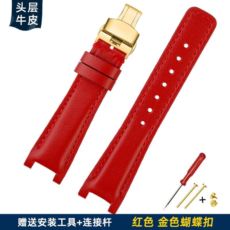 Genuine Leather Watchbands Fit For Gucci YA1332 YA1333 YA1335 Series Watch Strap