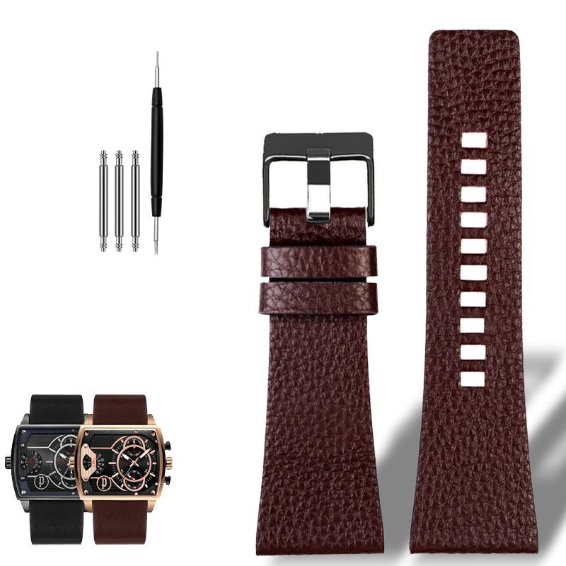 Genuine Leather Watch Strap Fit For Diesel 26MM 28MM 30MM 32MM Wrist Large Band