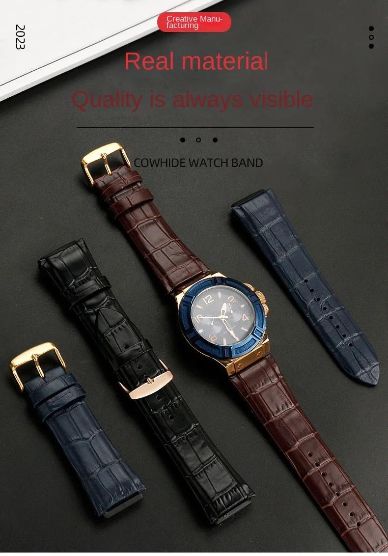 Genuine Leather Watchband For GUESS W0040G3 W0247G3 W0040G7 Series Strap 22mm