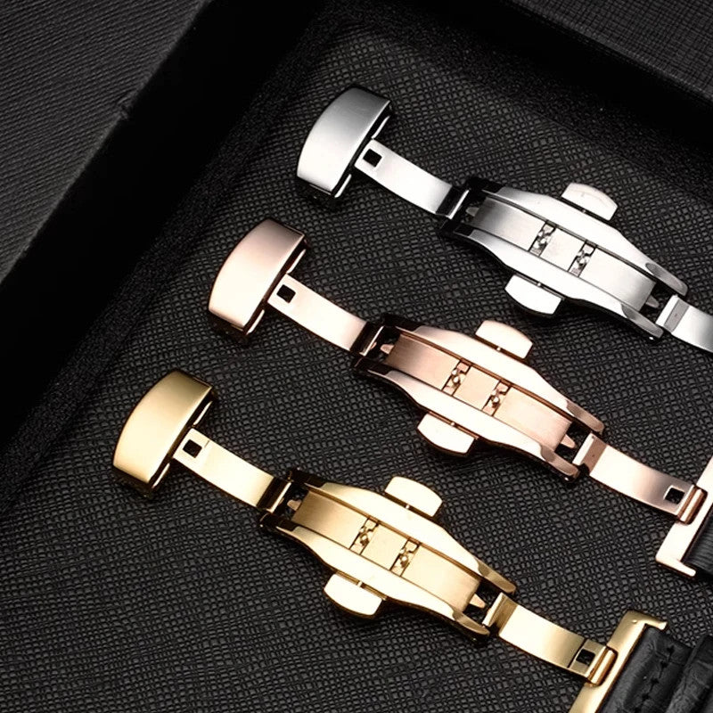 Calfskin Watch Strap For Versace V-RACECHRONO GMT 24mm Concave Convex Watchband