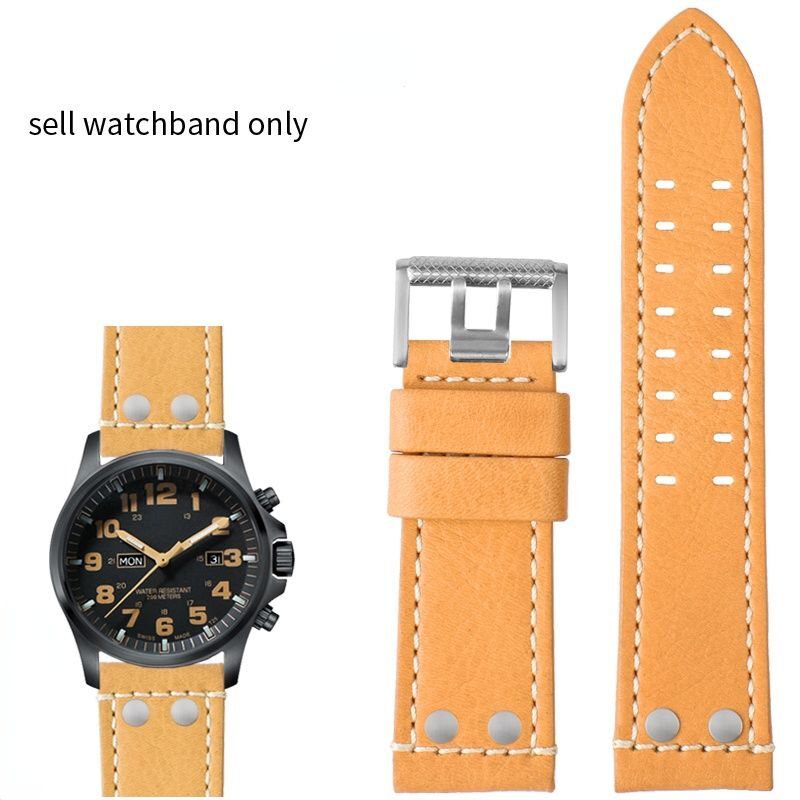 Genuine Leather Watchband Fit For Luminox 1879 1920 1921 1925 1927 Lei Mei Strap