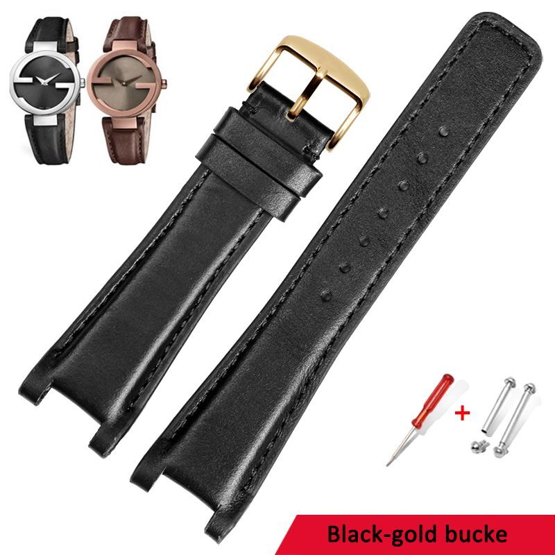 Genuine Leather Watch Band Fit For Gucci YA1332 YA1333 YA1335 Series Gucci 22mm