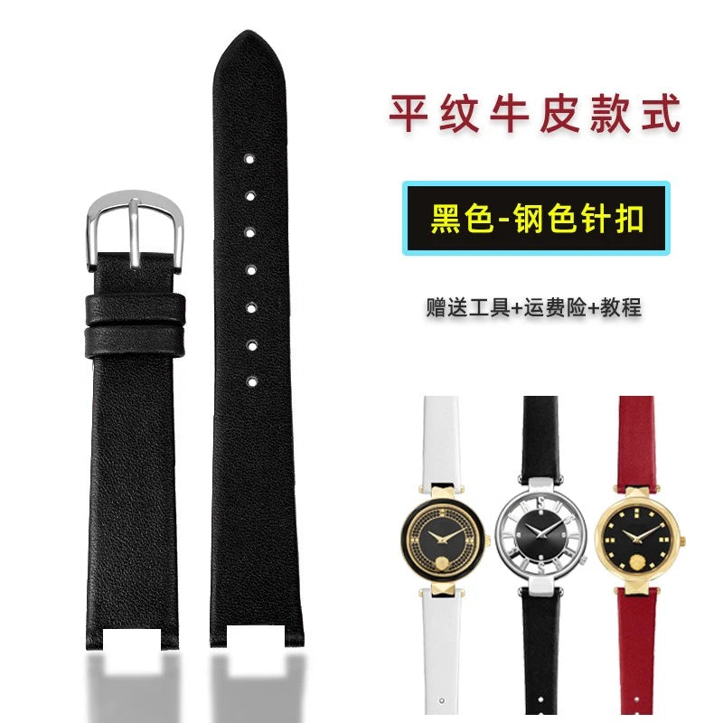 Genuine Leather Watchbands Fit for VSPCD2217 VSP490118 VAN050016 Watch Strap