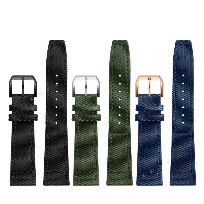 Nylon Genuine Leather Watch Bands for IWC PILOT Portugal 20mm 21mm 22mm Strap