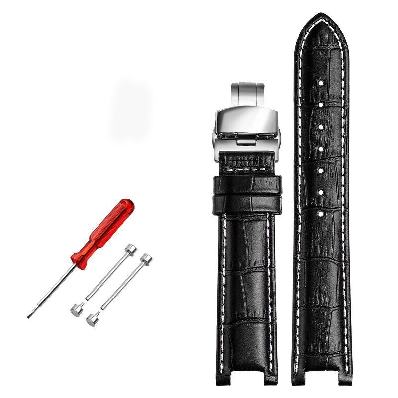 Genuine Leather Watch Strap Fit For GC 22x13mm 20x11mm Notched Wristwatches Band