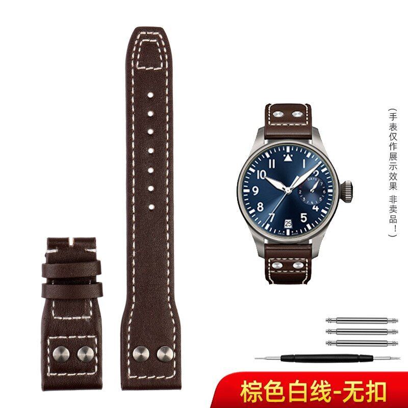 Genuine Leather Watch Band Fit For IWC PILOT Mark 21mm 22mm Strap Accessories