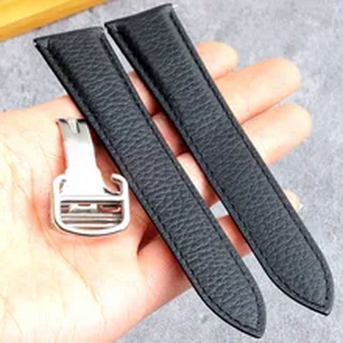 Genuine Leather Watch Strap Fit For Cartier SANTOS Tank Solo 16mm 18mm 20mm 23mm