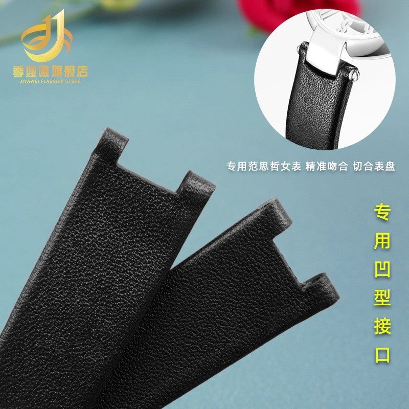 Genuine Leather Watchbands Fit for VSPCD2217 VSP490118 VAN050016 Watch Strap
