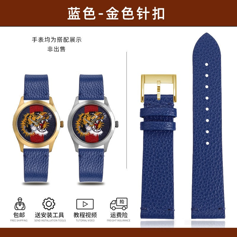 Genuine Leather Watchbands For Gucci YA126497 YA126451 Series Watch Strap 20mm