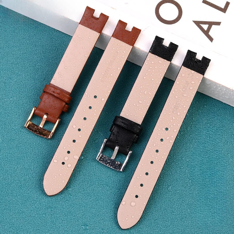 Leather Watchbands For GC Gucci YA1414 YA1415 Elastic Comfortable Concave Strap