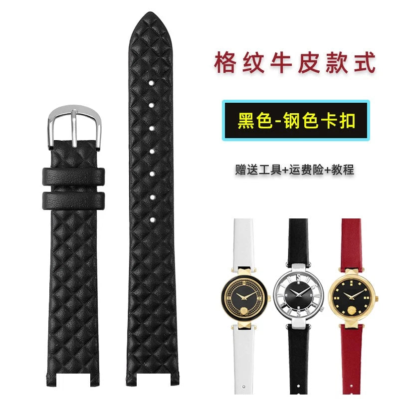 Genuine Leather Watchbands Fit for VSPCD2217 VSP490118 VAN050016 Watch Strap