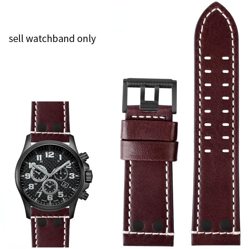Genuine Leather Watchband Fit For Luminox 1879 1920 1921 1925 1927 Lei Mei Strap