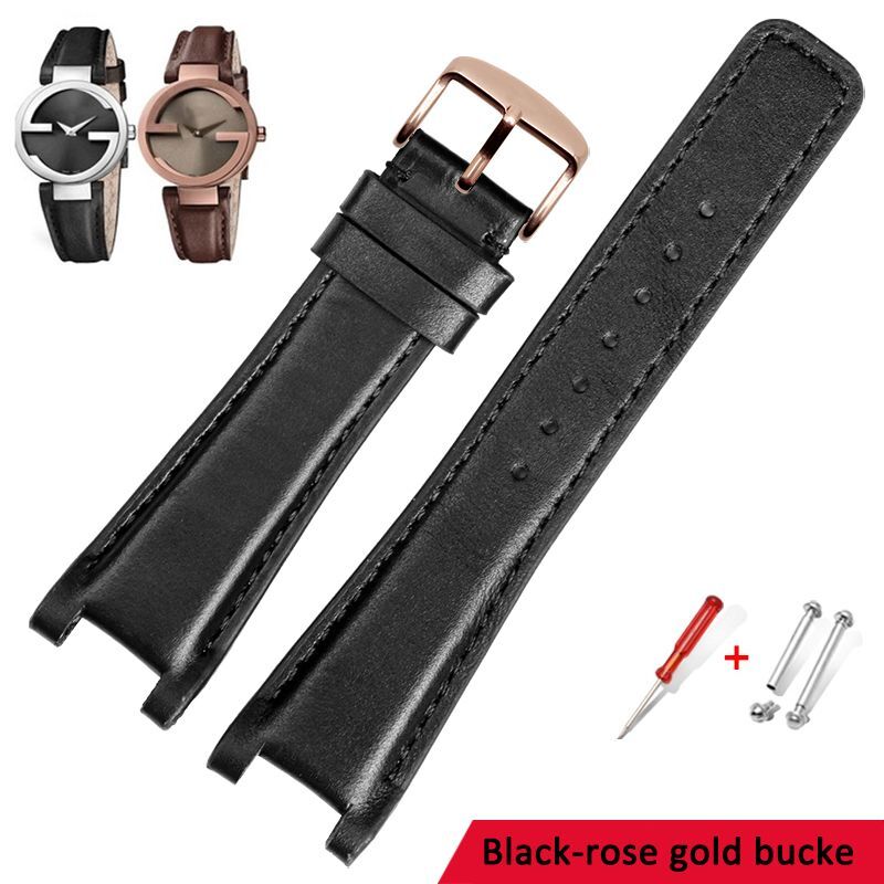 Genuine Leather Watch Band Fit For Gucci YA1332 YA1333 YA1335 Series Gucci 22mm