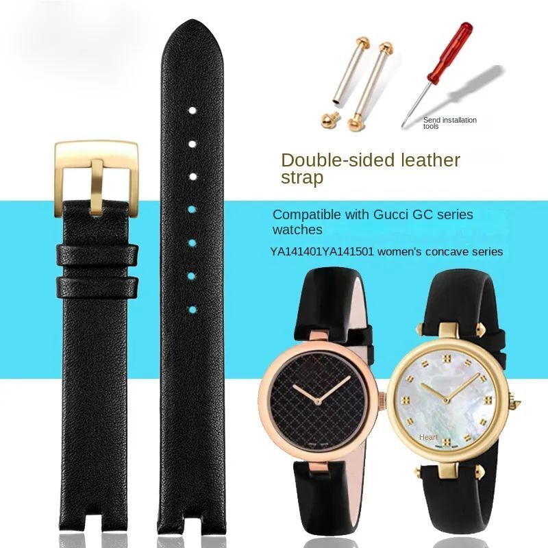 Genuine leather Watch Band Fit For Gucci YA141401 YA141404 YA141505 GC Series