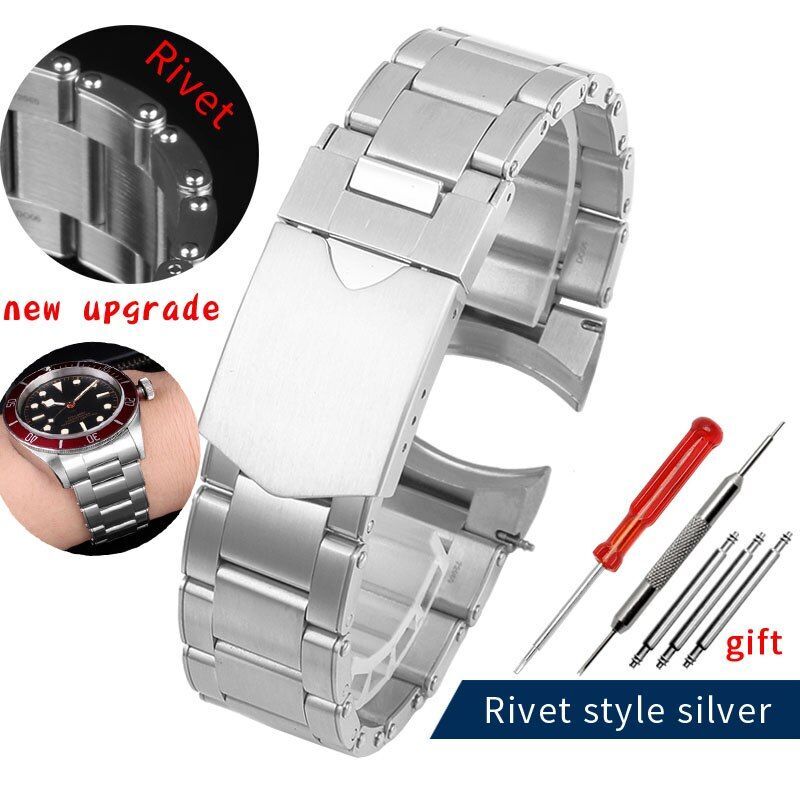 Stainless Steel Watchband Fit For Tudor Black Bay 79230 79730 Watch Strap 22mm