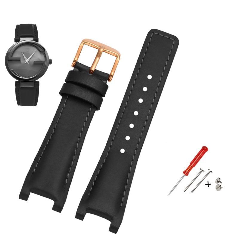 Genuine Leather Watchband Fit For Gucci G-C YA1332 YA1333 YA1335 Series Strap