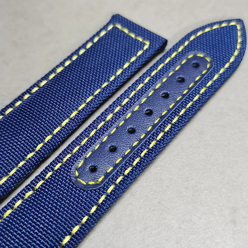 Nylon Leather Watch Strap For Omega Seamaster Planet Ocean 19-22mm Canvas Band