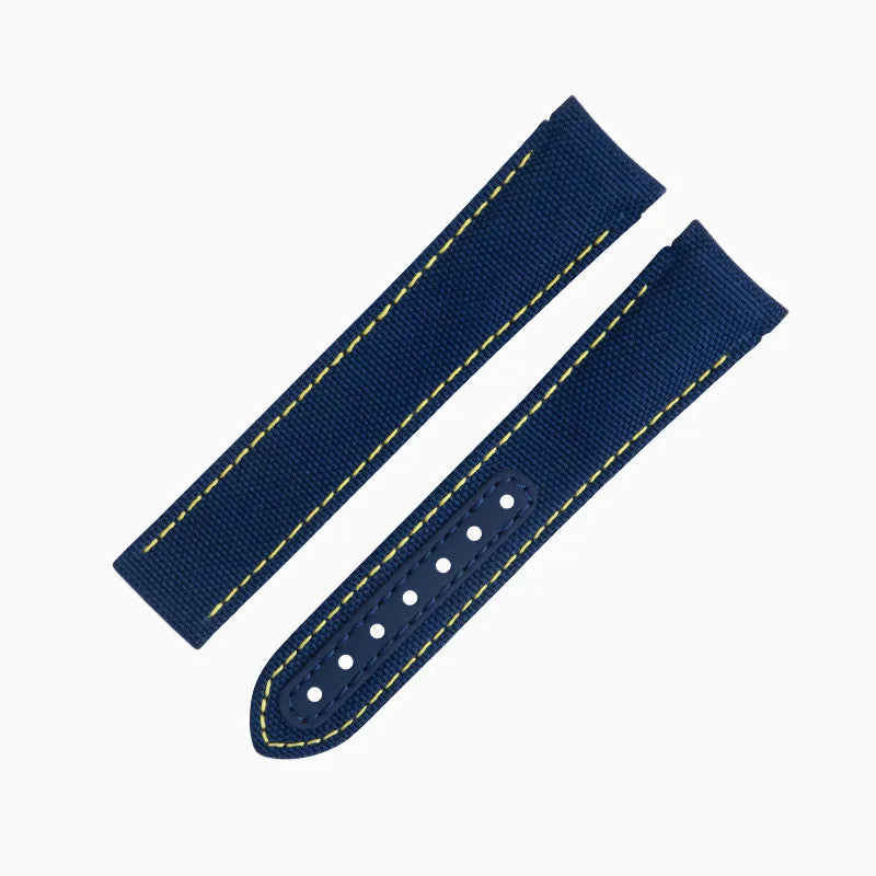 Nylon Leather Watch Strap For Omega Seamaster Planet Ocean 19-22mm Canvas Band