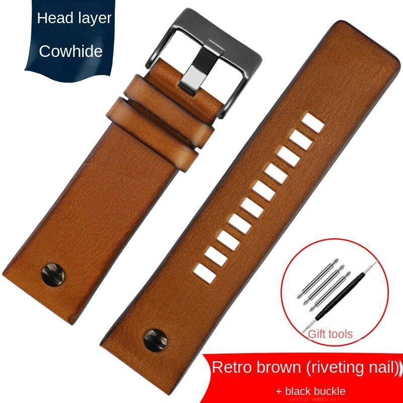 Genuine Leather Watch Strap Fit For Diesel DZ7413 DZ4318 DZ4343 DZ4323 DZ4476