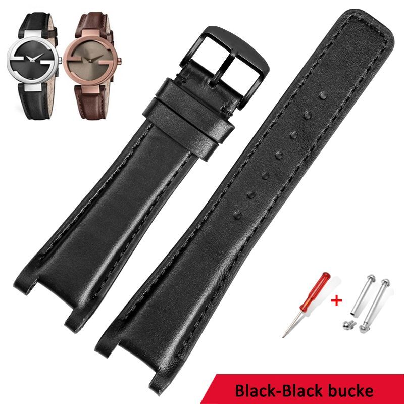 Genuine Leather Watch Band Fit For Gucci YA1332 YA1333 YA1335 Series Gucci 22mm
