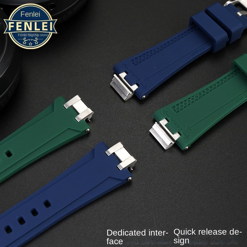 Silicone Watch Strap Fit For Maurice Lacroix Aikon Series AI6008 AI6038 AI6007