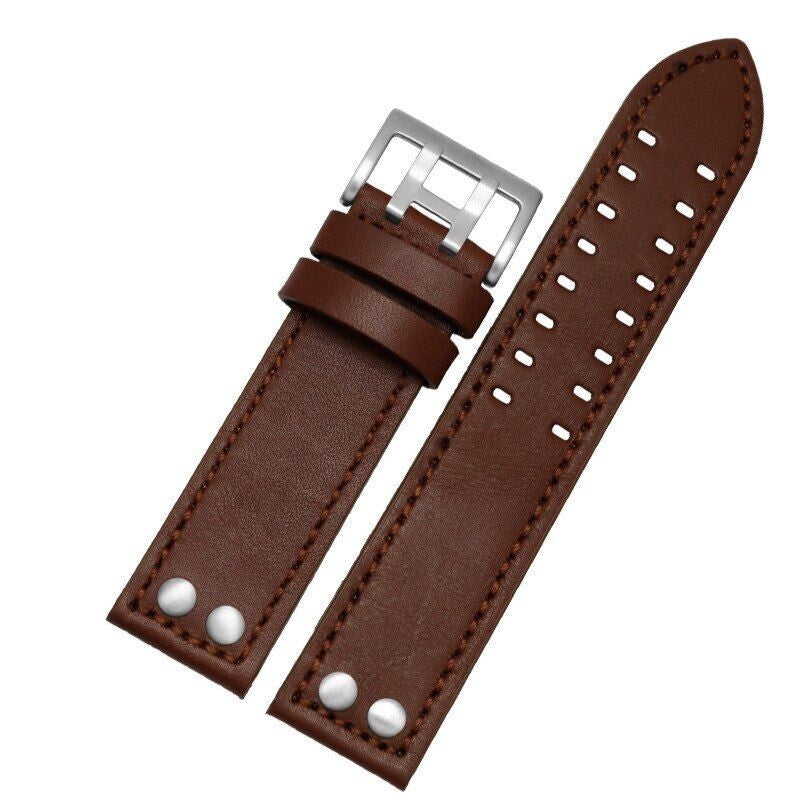 Genuine Leather Watch Strap Fit For Hamilton Khaki Aviation H77755533 H77616533
