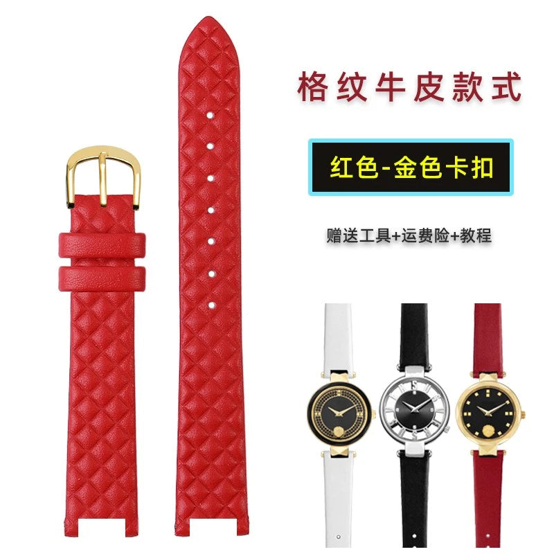 Genuine Leather Watchbands Fit for VSPCD2217 VSP490118 VAN050016 Watch Strap