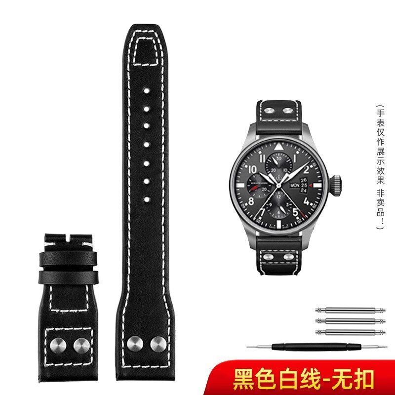 Genuine Leather Watch Band Fit For IWC PILOT Mark 21mm 22mm Strap Accessories