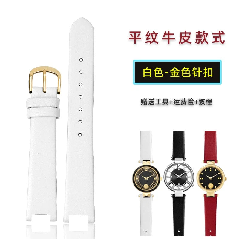 Genuine Leather Watchbands Fit for VSPCD2217 VSP490118 VAN050016 Watch Strap