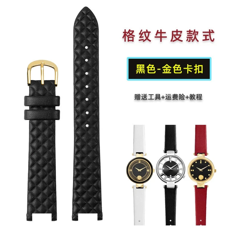 Genuine Leather Watchbands Fit for VSPCD2217 VSP490118 VAN050016 Watch Strap