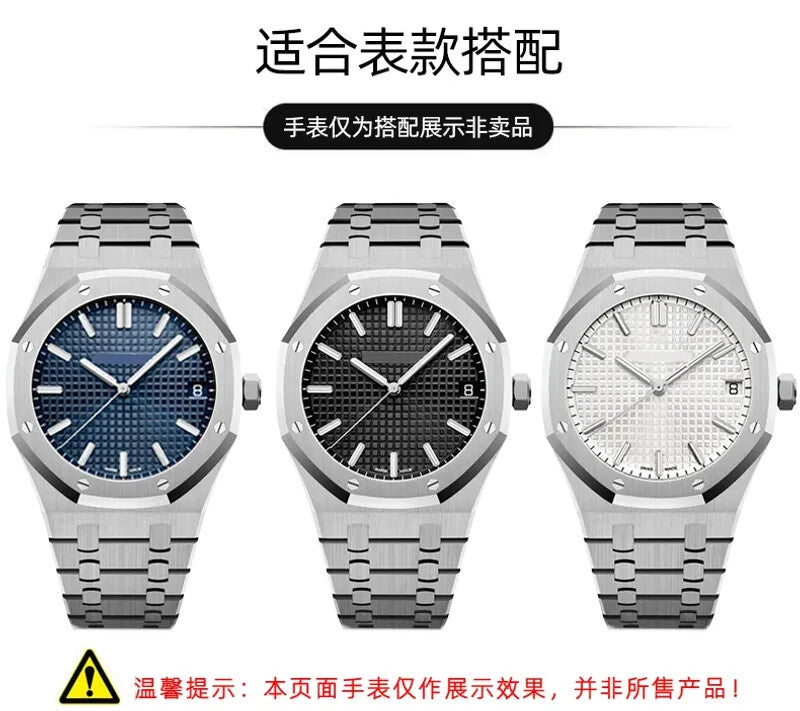 316L Steel Watch Strap for AP Royal Oak 15400 26331 15500 26mm 28mm Silver Band
