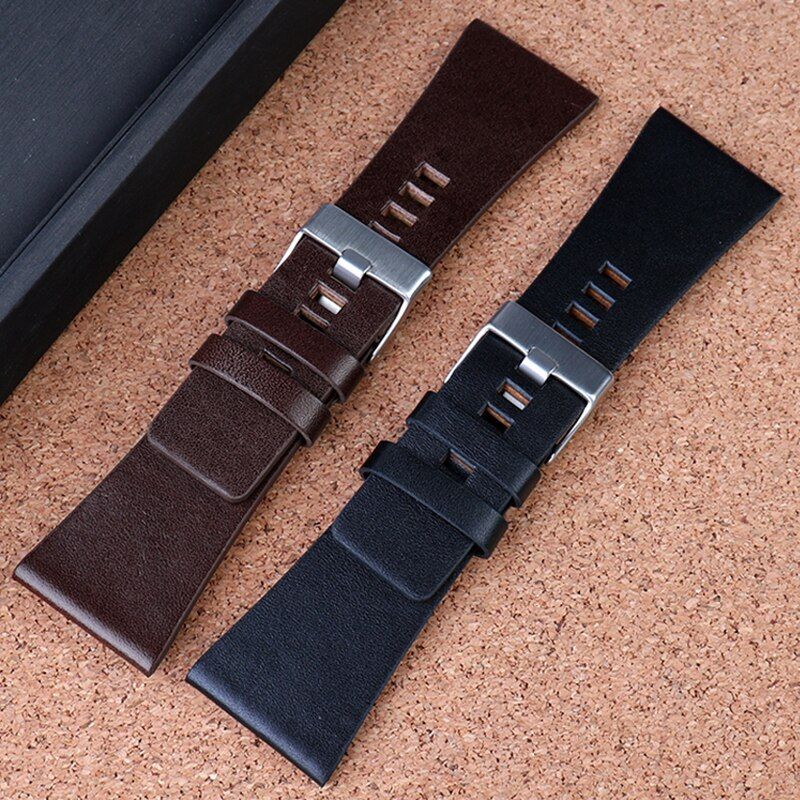 Genuine Leather Watch Strap Fit For Diesel 26MM 28MM 30MM 32MM Wrist Large Band
